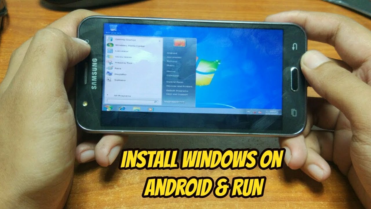 Cara instal windows 7 dengan android