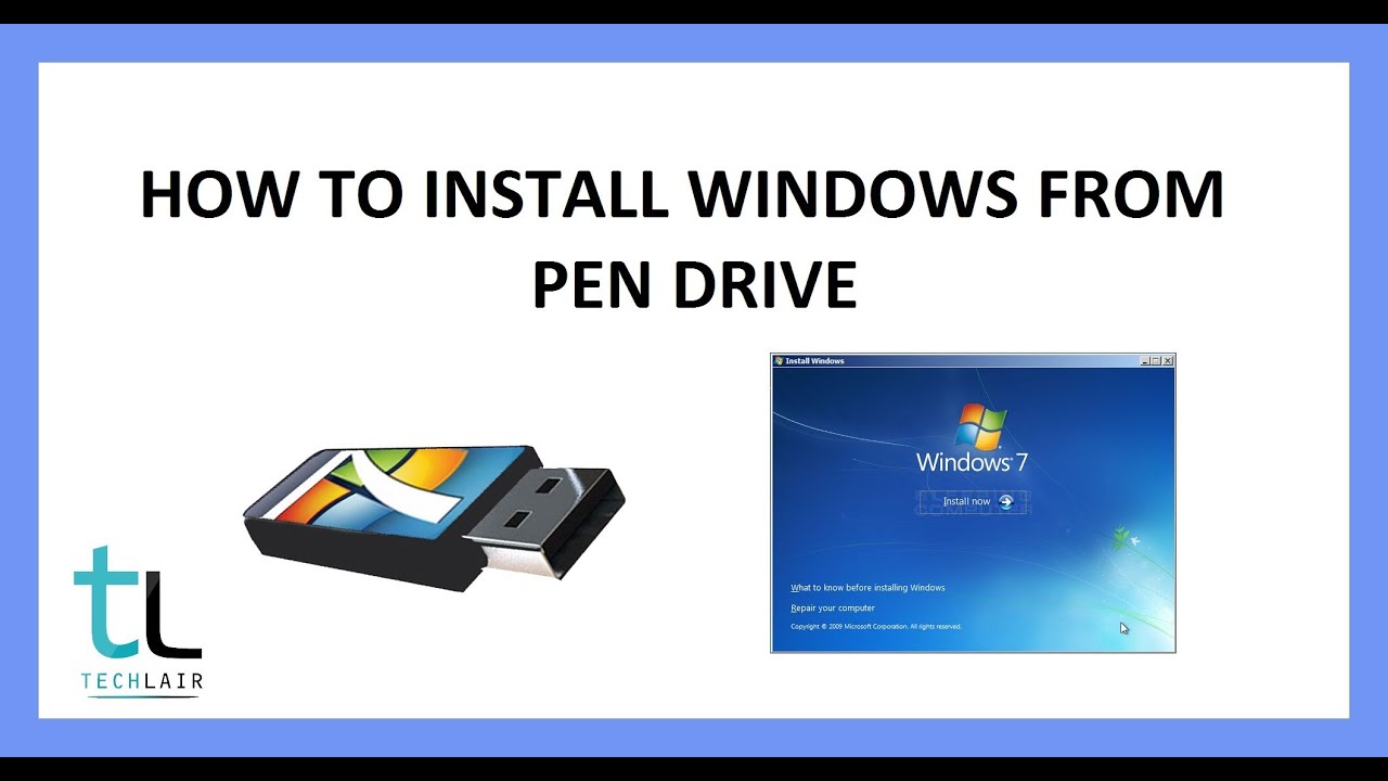 Cara install windows 7 dari usb