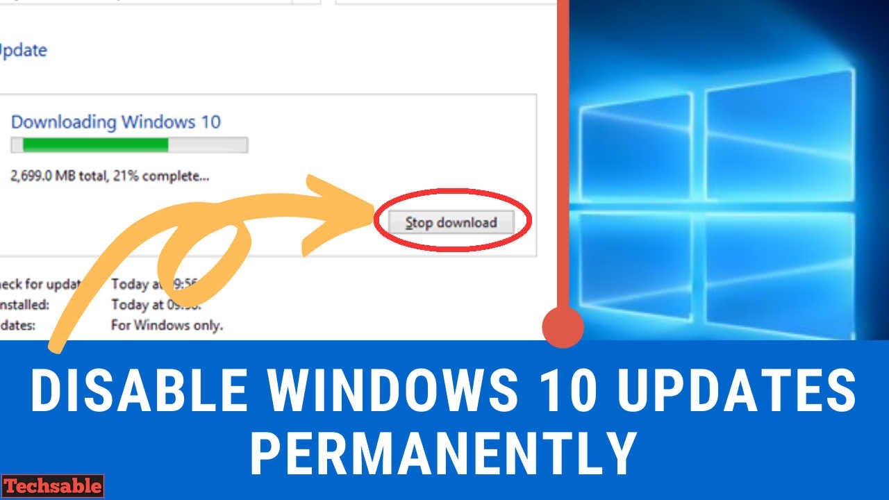 Cara mematikan windows update 10 permanen