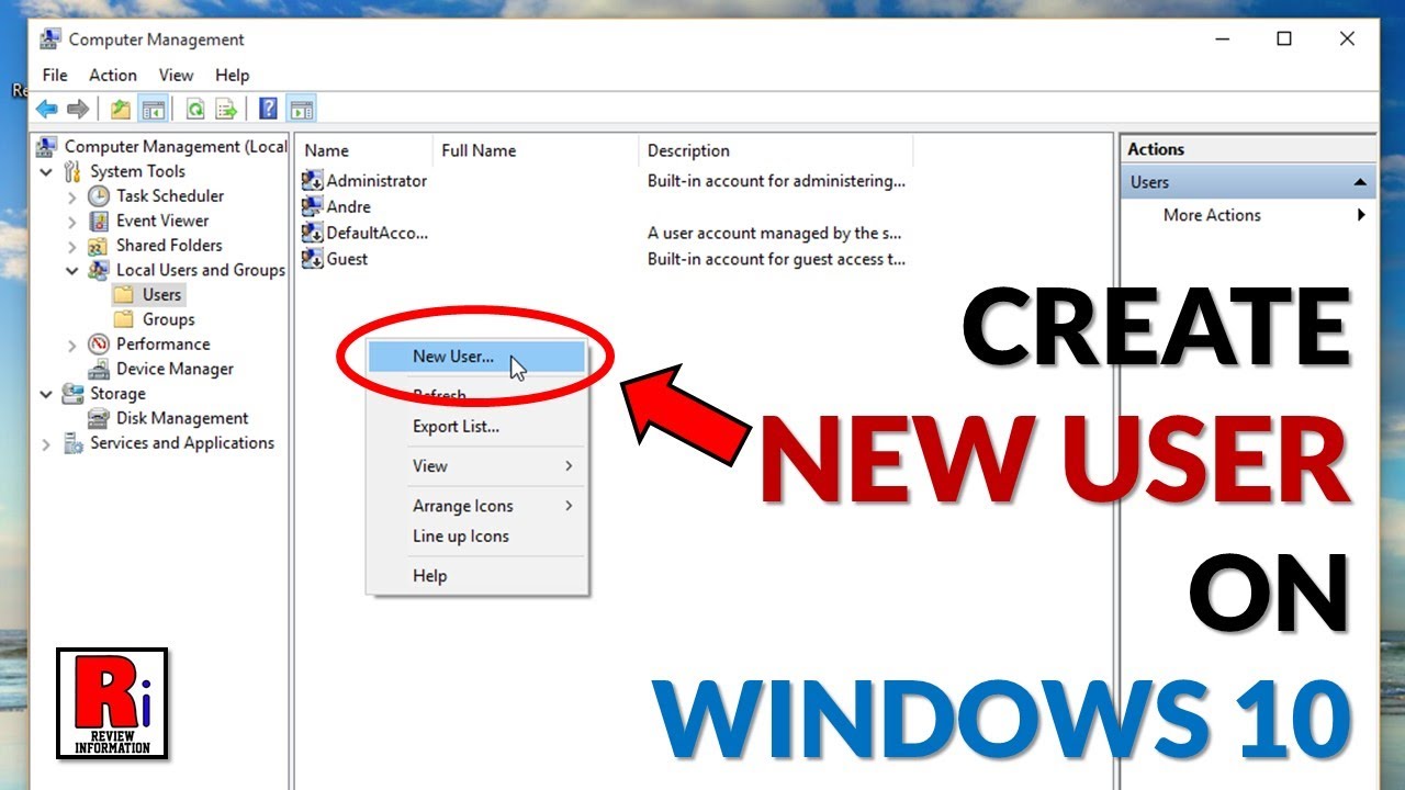 Cara membuat user baru di windows 10