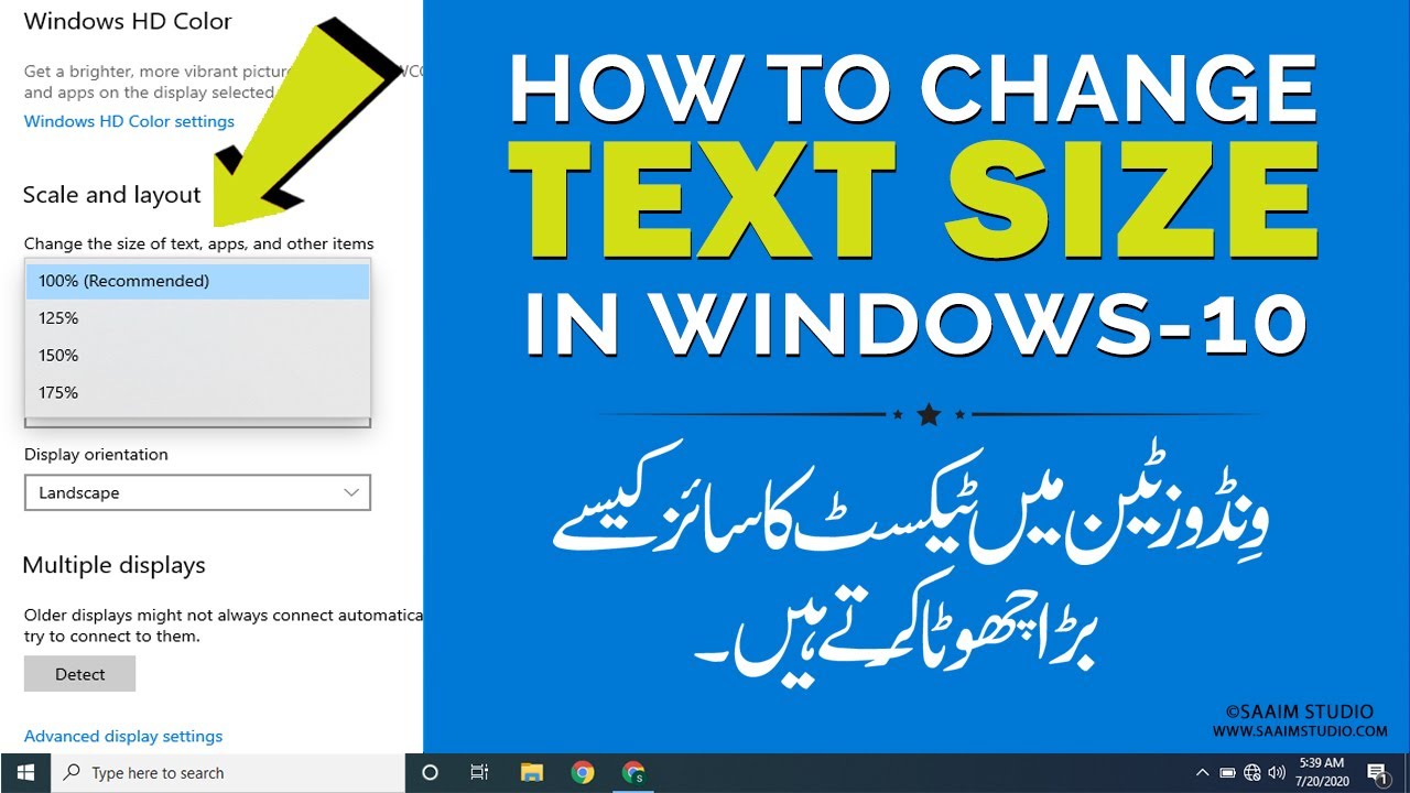 Size windows change desktop font screen icons color laptop fix adjust