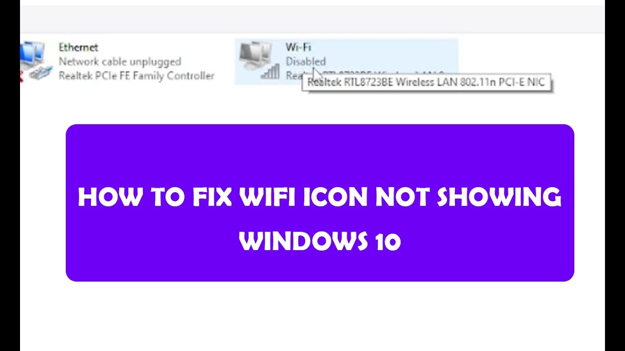 Cara memunculkan icon wifi di laptop windows 8