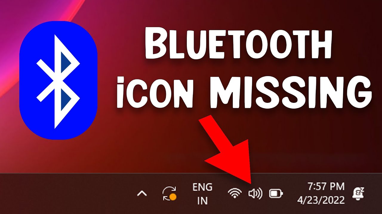 Bluetooth taskbar icon show