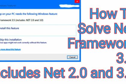 Cara mengaktifkan net framework 3.5 windows 10