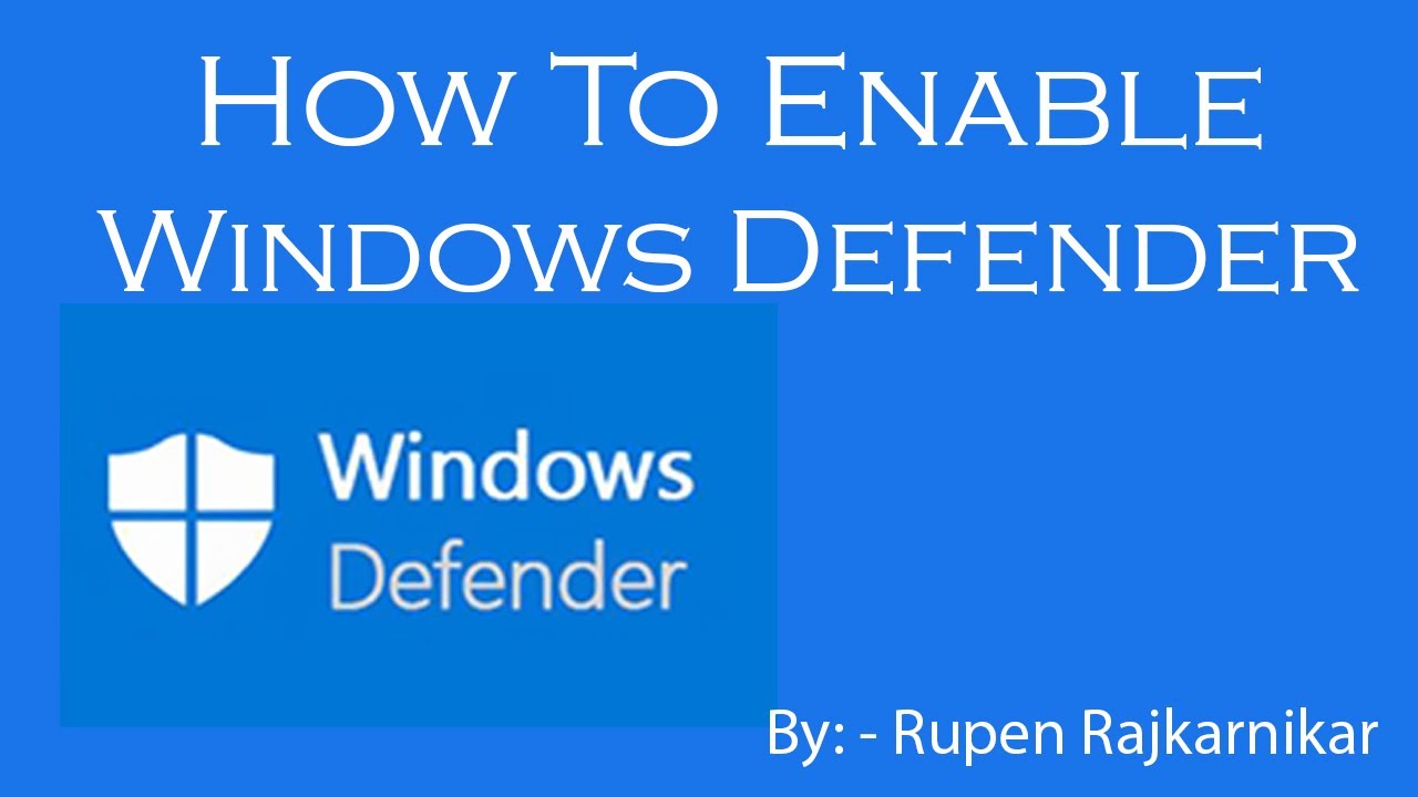 Cara mengaktifkan windows defender yang tidak aktif