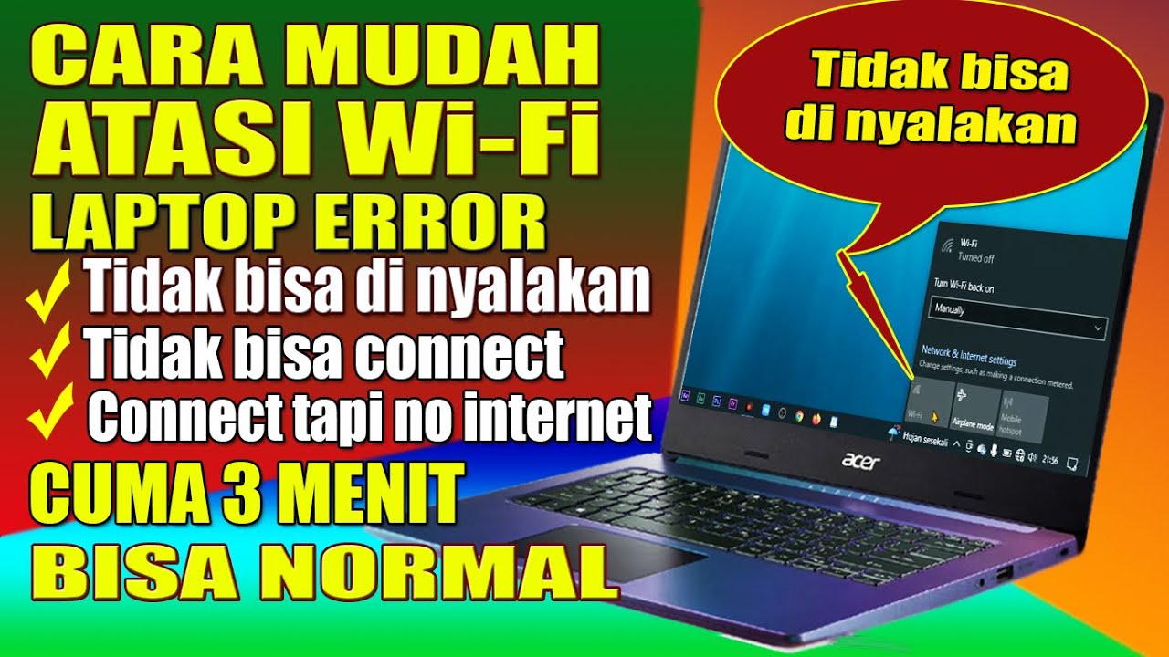 Cara mengatasi laptop windows 10 yang tidak bisa connect wifi