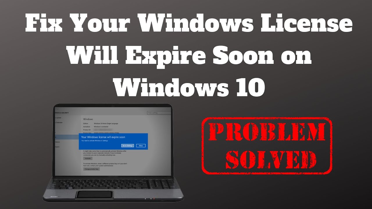 Windows expire soon license will fix