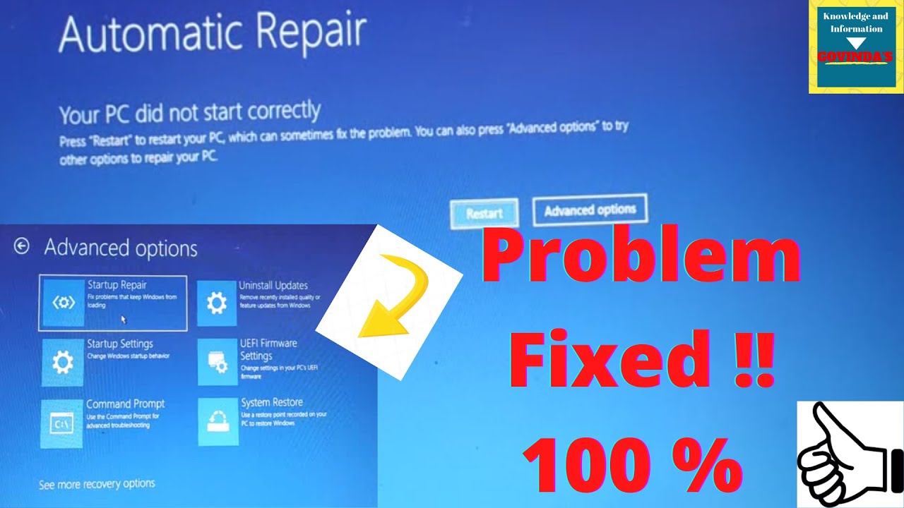 Cara mengatasi windows 10 automatic repair terus