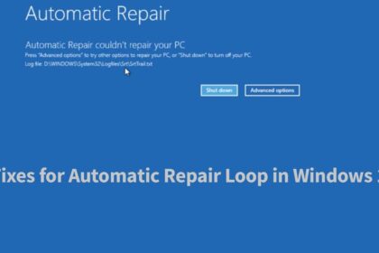 Repair automatic windows fix loop