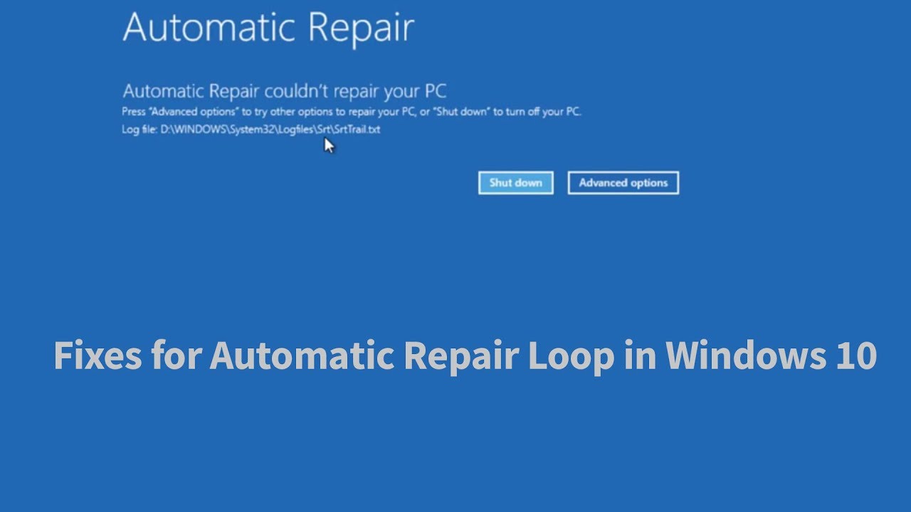 Repair automatic windows fix loop