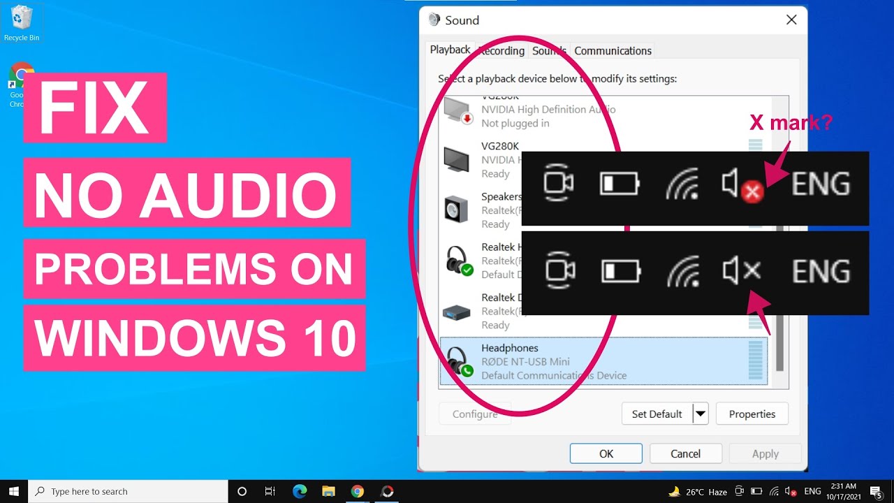 Cara mengatasi windows 10 tidak ada suara