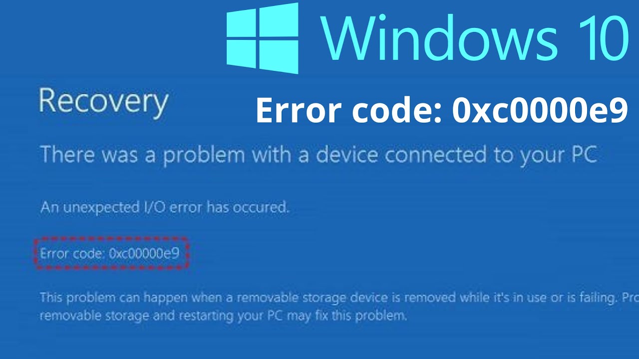 Cara mengatasi windows 7 error code 0xc00000e9