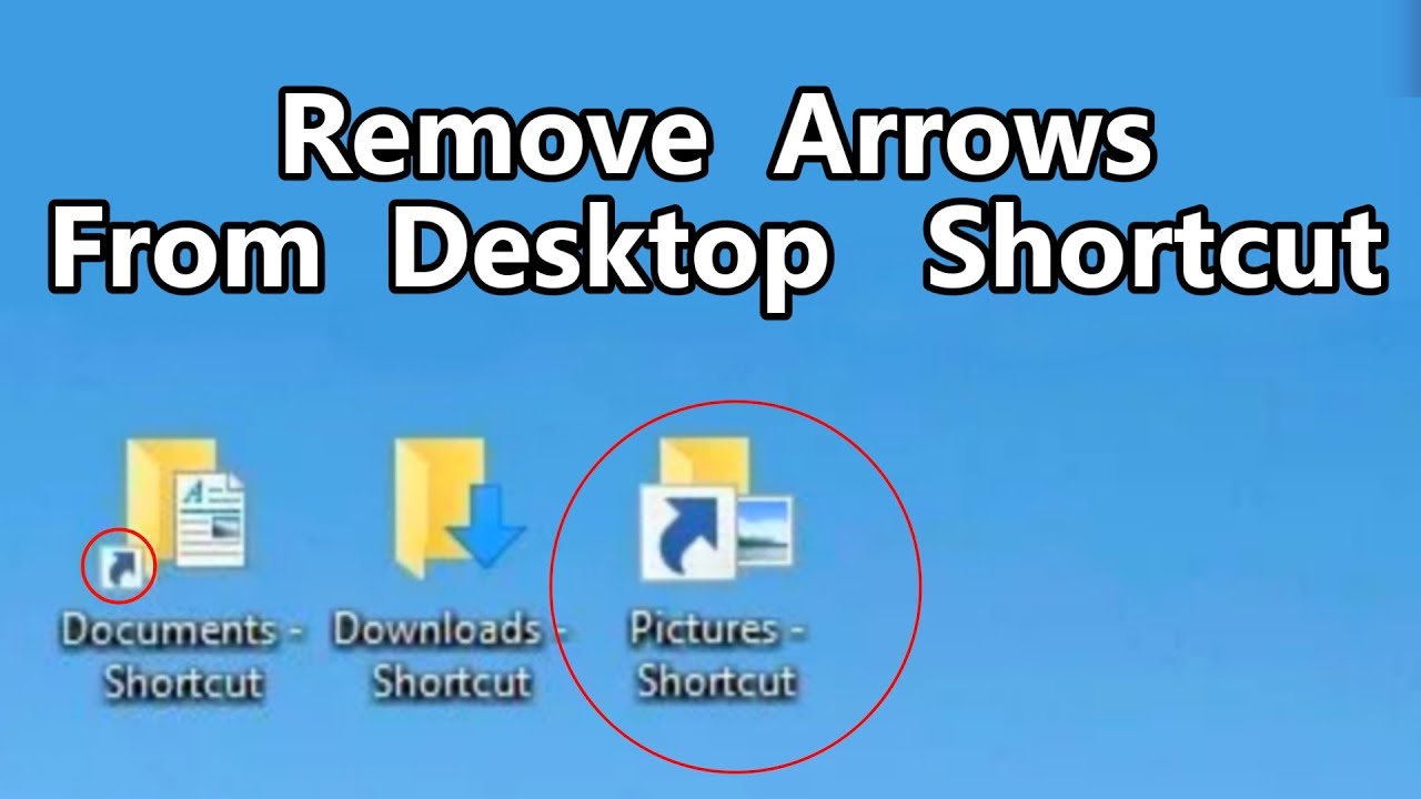 Shortcut remove arrow shortcuts windows icon reg arrows icons