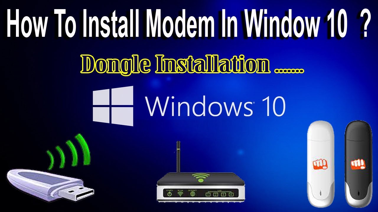 Cara menginstal modem di windows 10