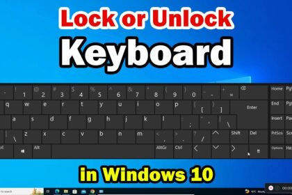 Cara mengunci keyboard laptop windows 10