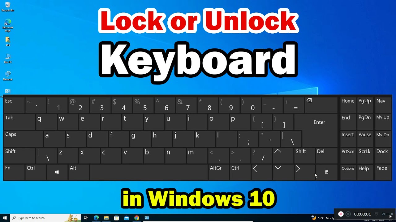 Cara mengunci keyboard laptop windows 10