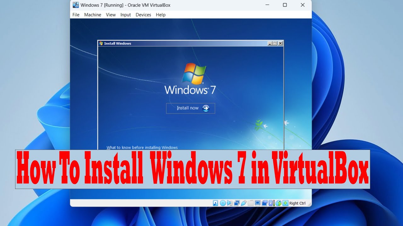 Cara instalasi windows 7 di virtualbox