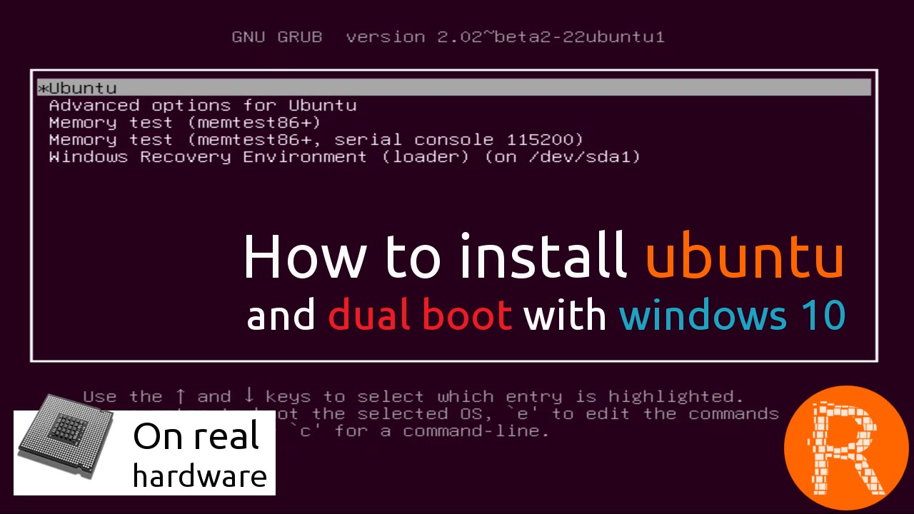 Cara install dual boot ubuntu dan windows 10