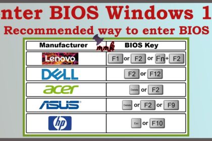 Cara masuk menu bios windows 10