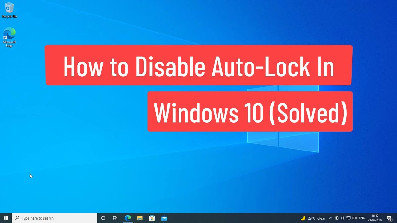 Cara mematikan auto lock windows 10