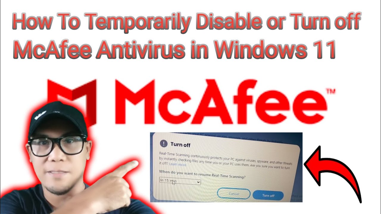 Antivirus disable temporarily mcafee turn off windows