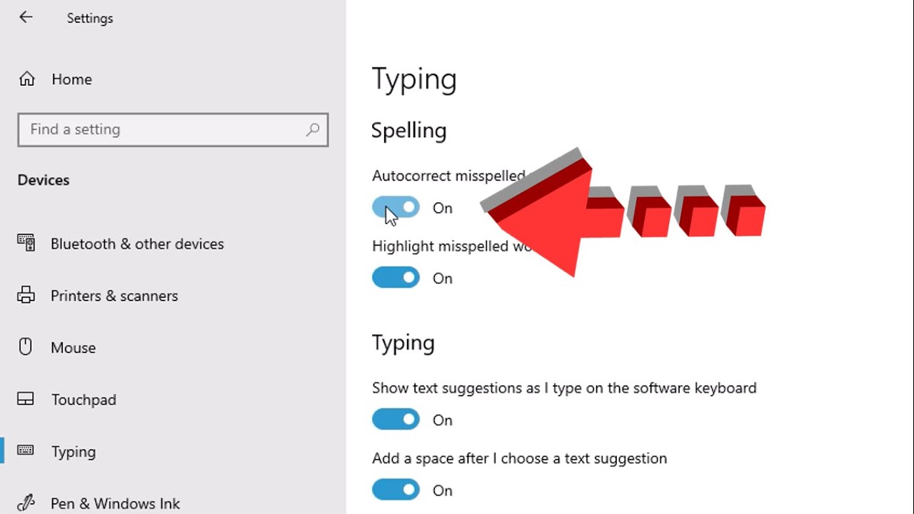 Autocorrect windows disable typing apps any open use if screenshot howtogeek type