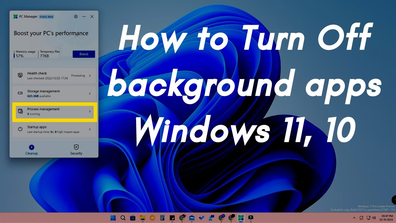 Cara mematikan background apps windows 10