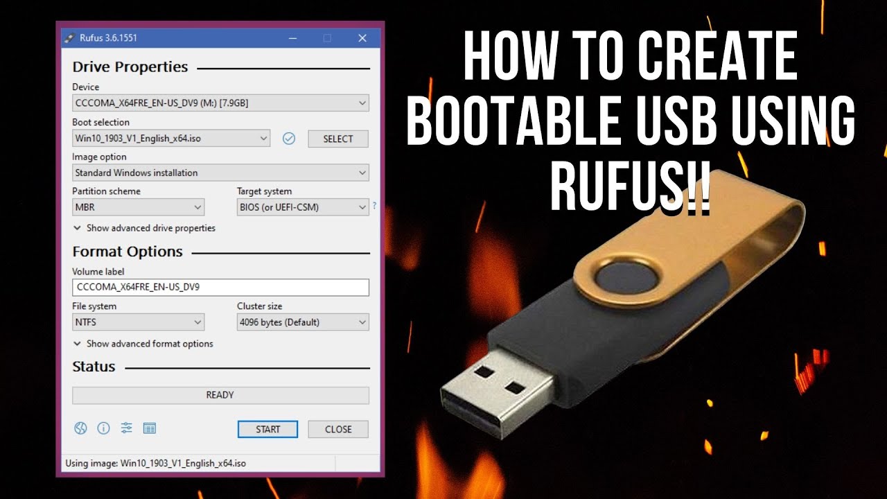 Cara membuat bootable flashdisk windows 7 rufus