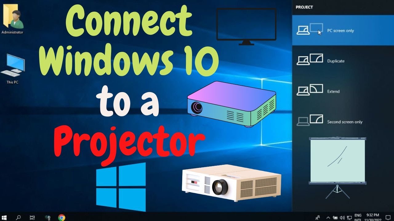 Cara menghubungkan laptop ke proyektor windows 10