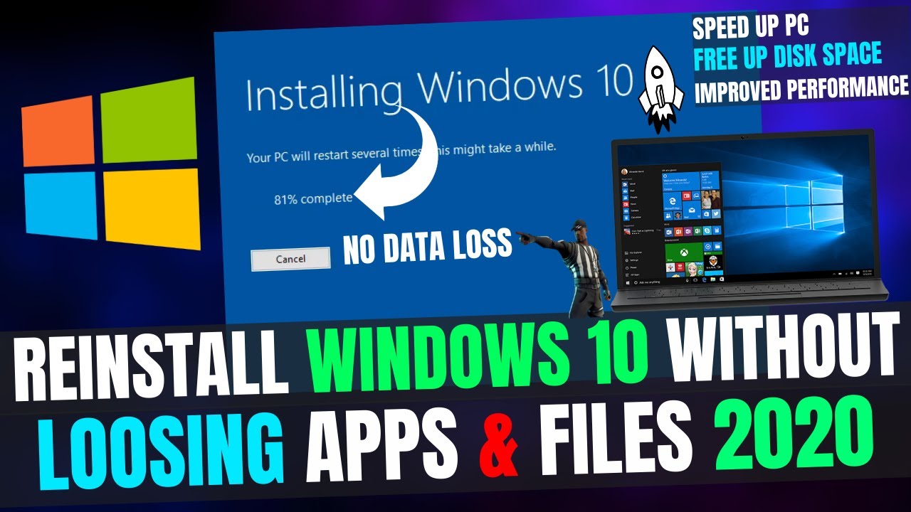 Cara install ulang windows 10 tanpa menghapus data