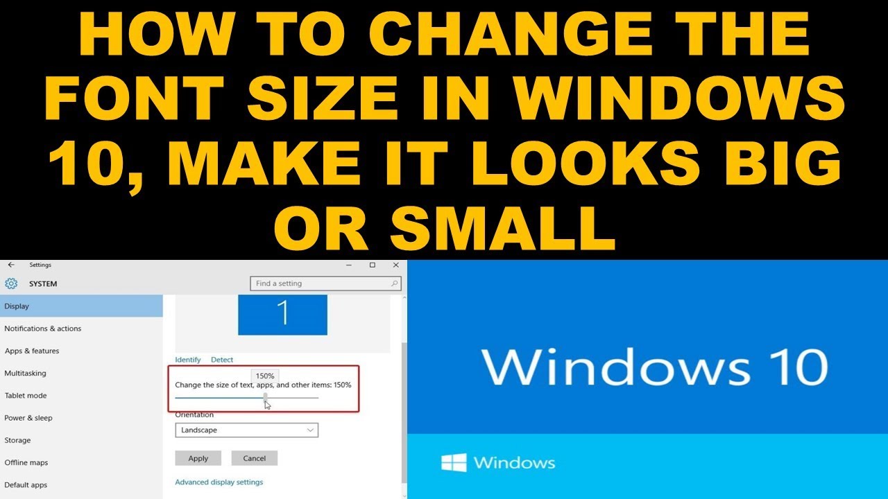 Size font increase windows