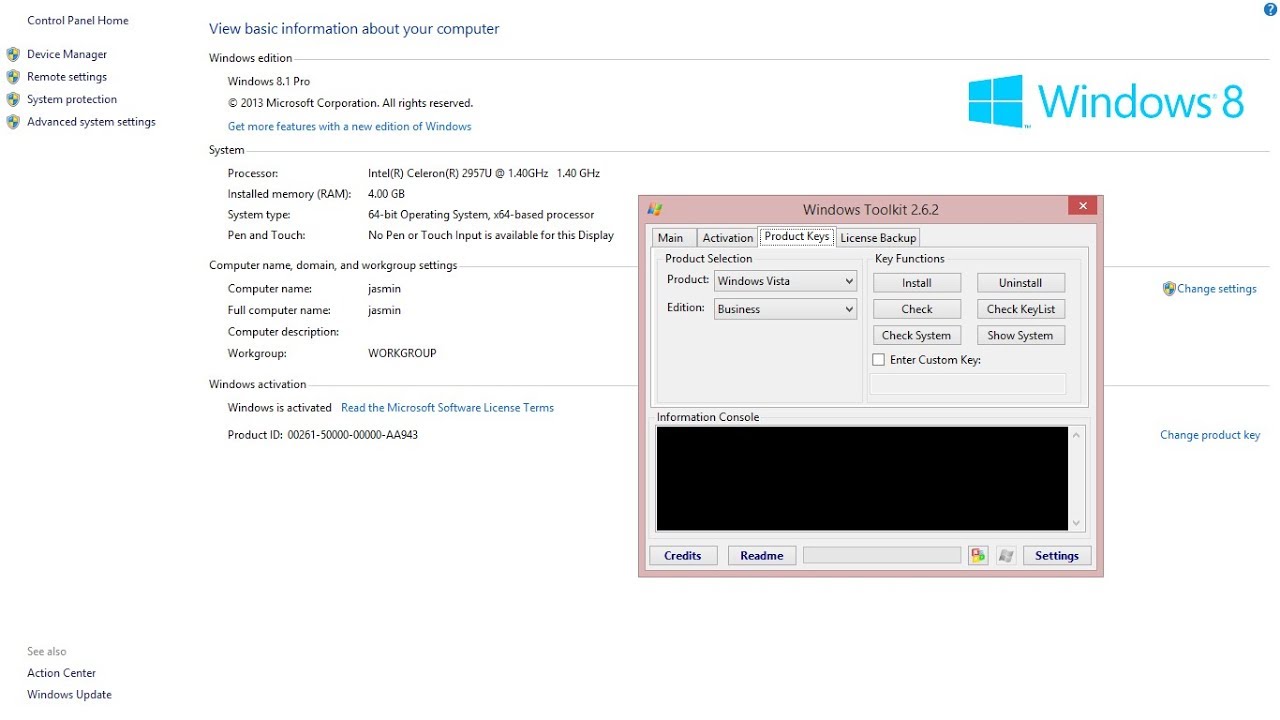 Cara aktivasi windows 8.1 pro build 9600 dengan kmspico