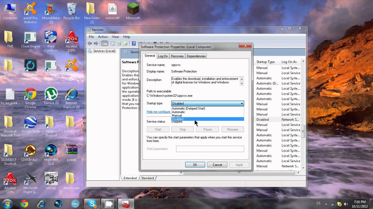 Cara mematikan aktivasi windows 7