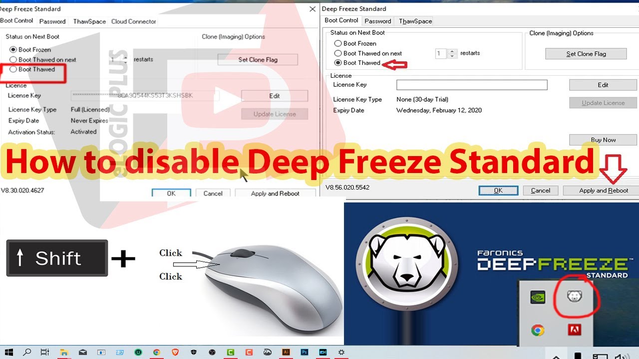 Cara mematikan deep freeze windows 7