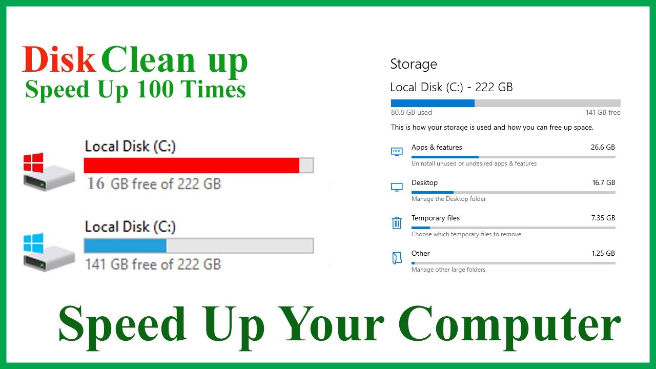 Cara membersihkan local disk c windows 10