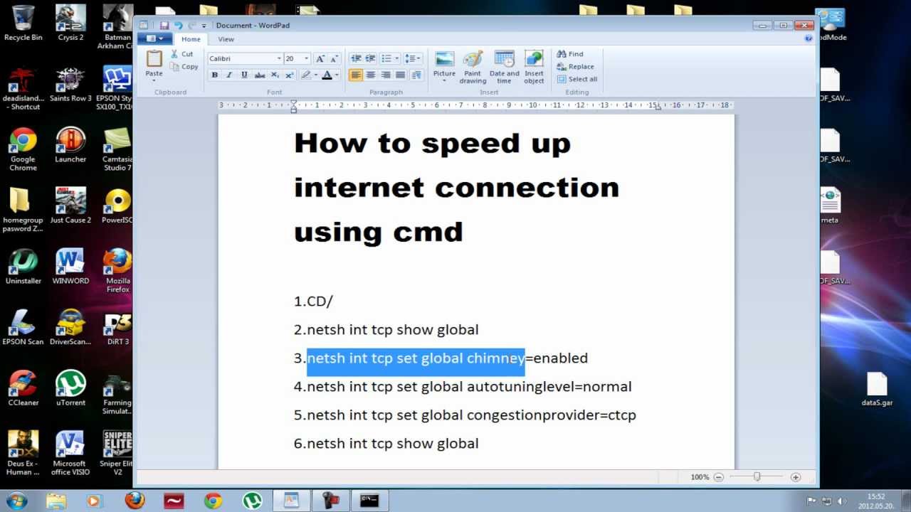 Cara mempercepat koneksi internet di windows 7