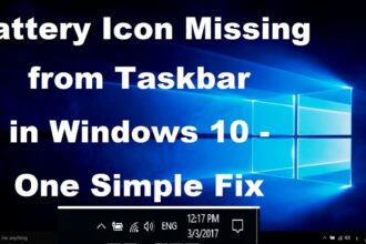 Cara memunculkan icon baterai windows 10