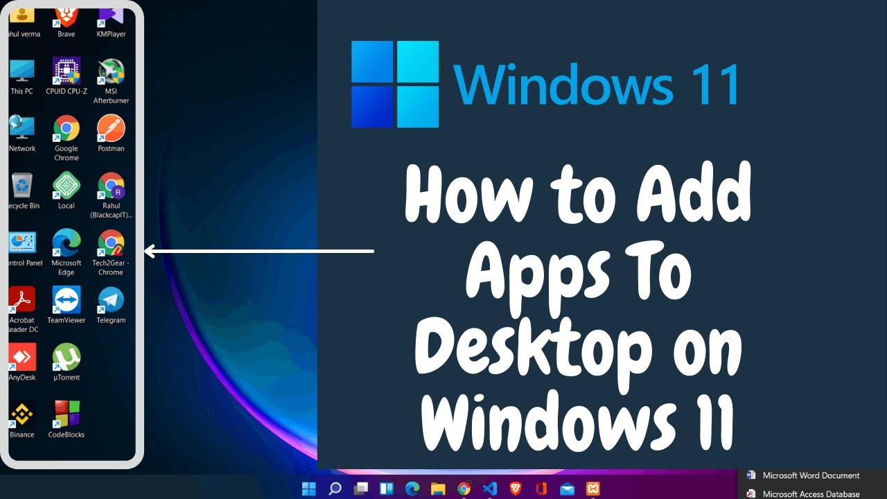 Cara menampilkan aplikasi di desktop windows 10