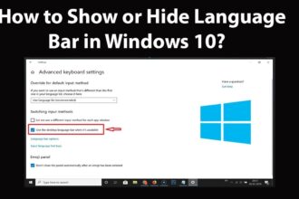 Cara menampilkan language bar di windows 10