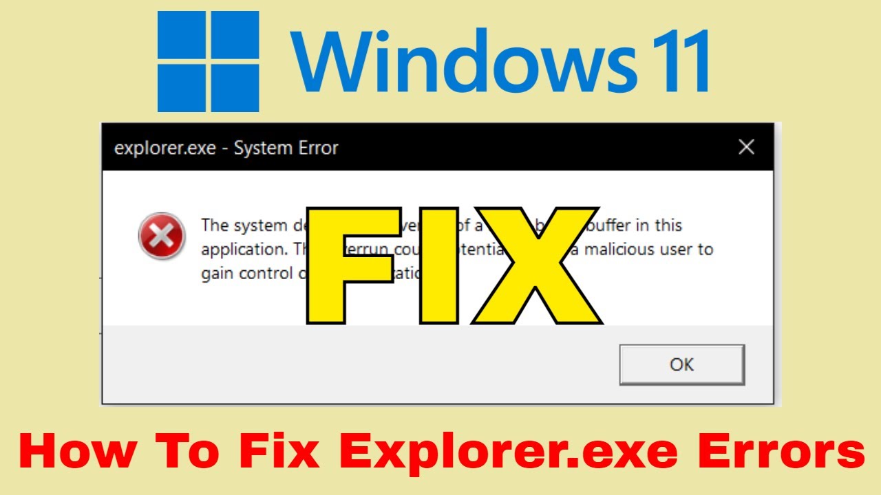 Cara mengatasi explorer exe error windows 8