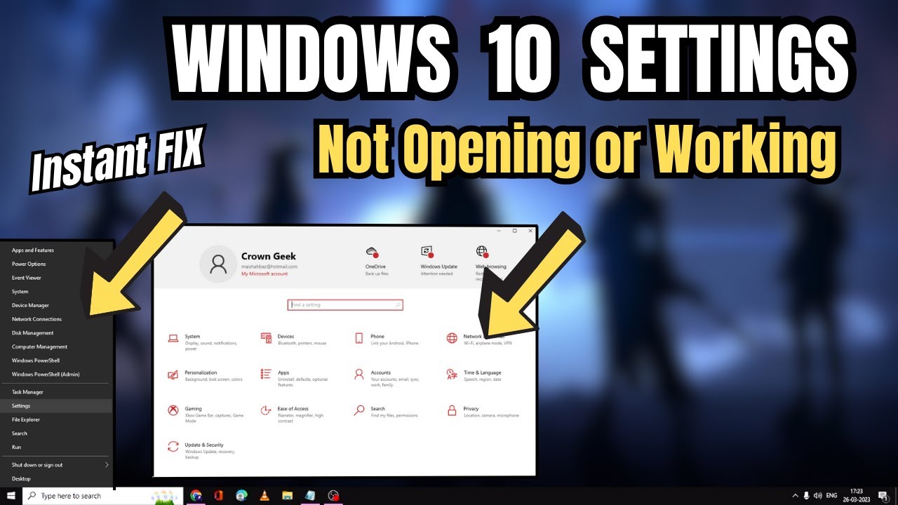 Cara mengatasi setting tidak bisa dibuka di windows 10