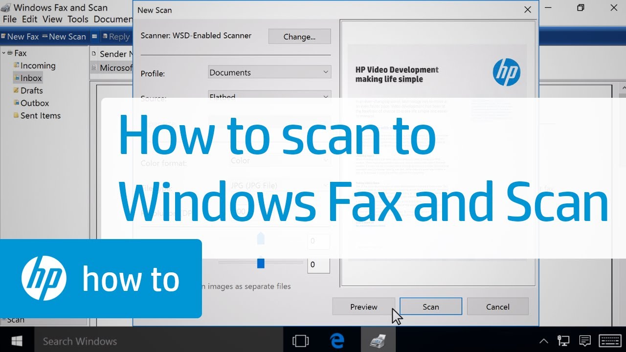 Scan fax windows hp scanning