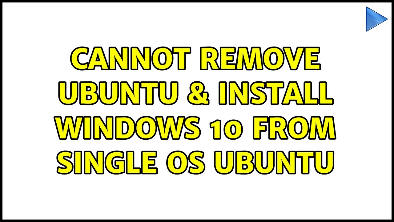 Cara hapus ubuntu dan install windows