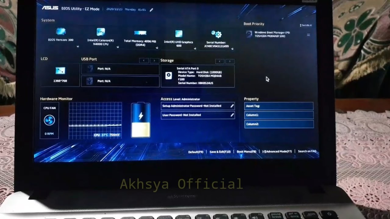 Cara keluar dari bios asus windows 10