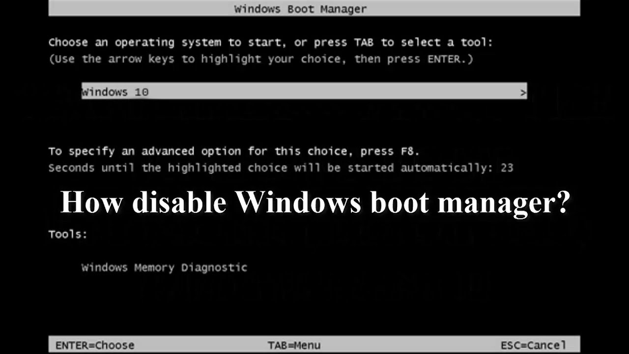 Cara mengatasi windows boot manager