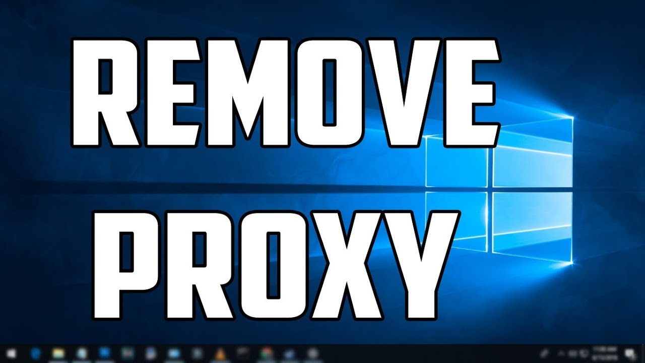 Proxy disable windows settings