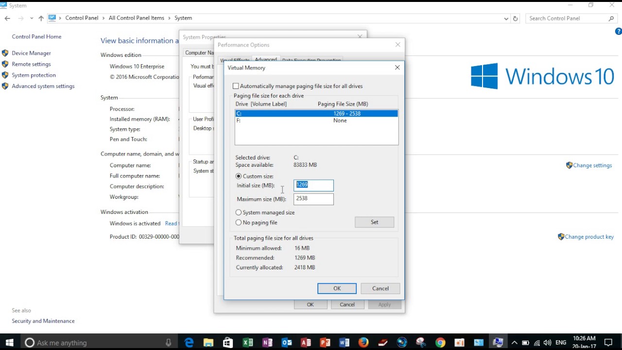 Cara membuat virtual memory di windows 10