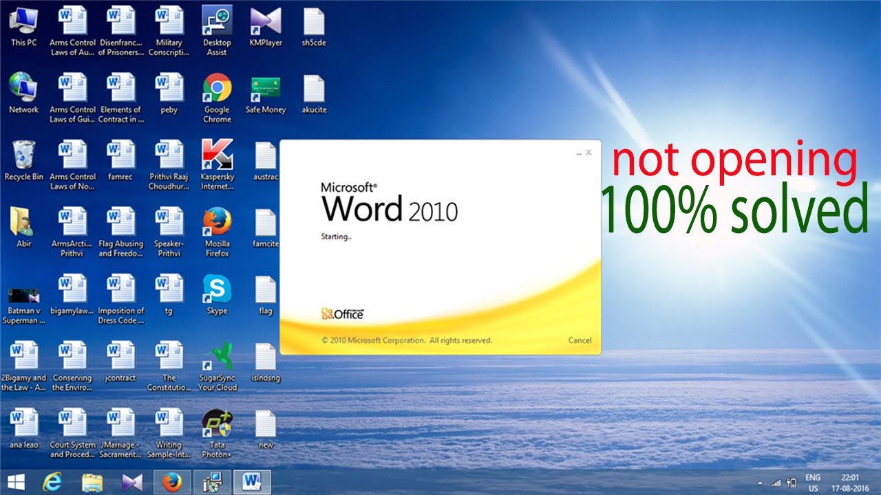 Cara membuka microsoft word di windows 10