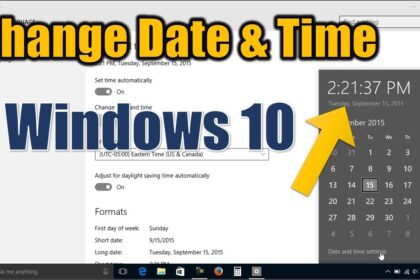 Time change windows date set turn setting option updated step automatically then off