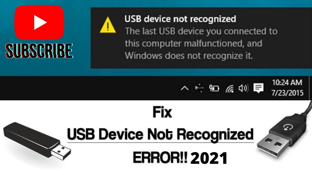 Cara memperbaiki usb not recognized windows 7